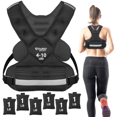 Adjustable Weighted Vest 4-10lbs/11-20lbs/20-32lbs/26-46lbs for Men, Women