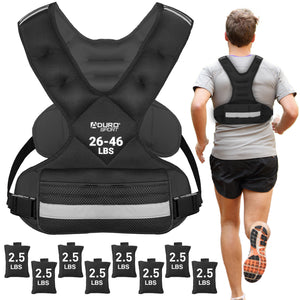 Adjustable Weighted Vest 4-10lbs/11-20lbs/20-32lbs/26-46lbs for Men, Women