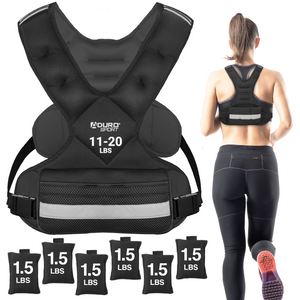 Adjustable Weighted Vest 4-10lbs/11-20lbs/20-32lbs/26-46lbs for Men, Women