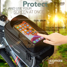Bicycle Phone Holder - Waterproof Bike Top Tube Frame Bag for Cycling