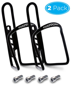 Aduro Bike Water Bottle Holder Aluminum Cage, [2X Pack] Bicycle Water Bottle Mount