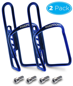 Aduro Bike Water Bottle Holder Aluminum Cage, [2X Pack] Bicycle Water Bottle Mount
