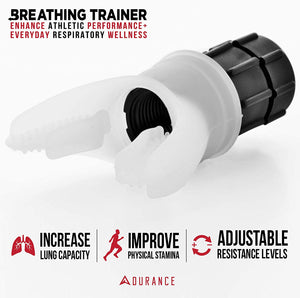 Adurance Breathing Exercise Device, Lung Health Exerciser High Altitude Training Device with Adjustable Resistance Levels